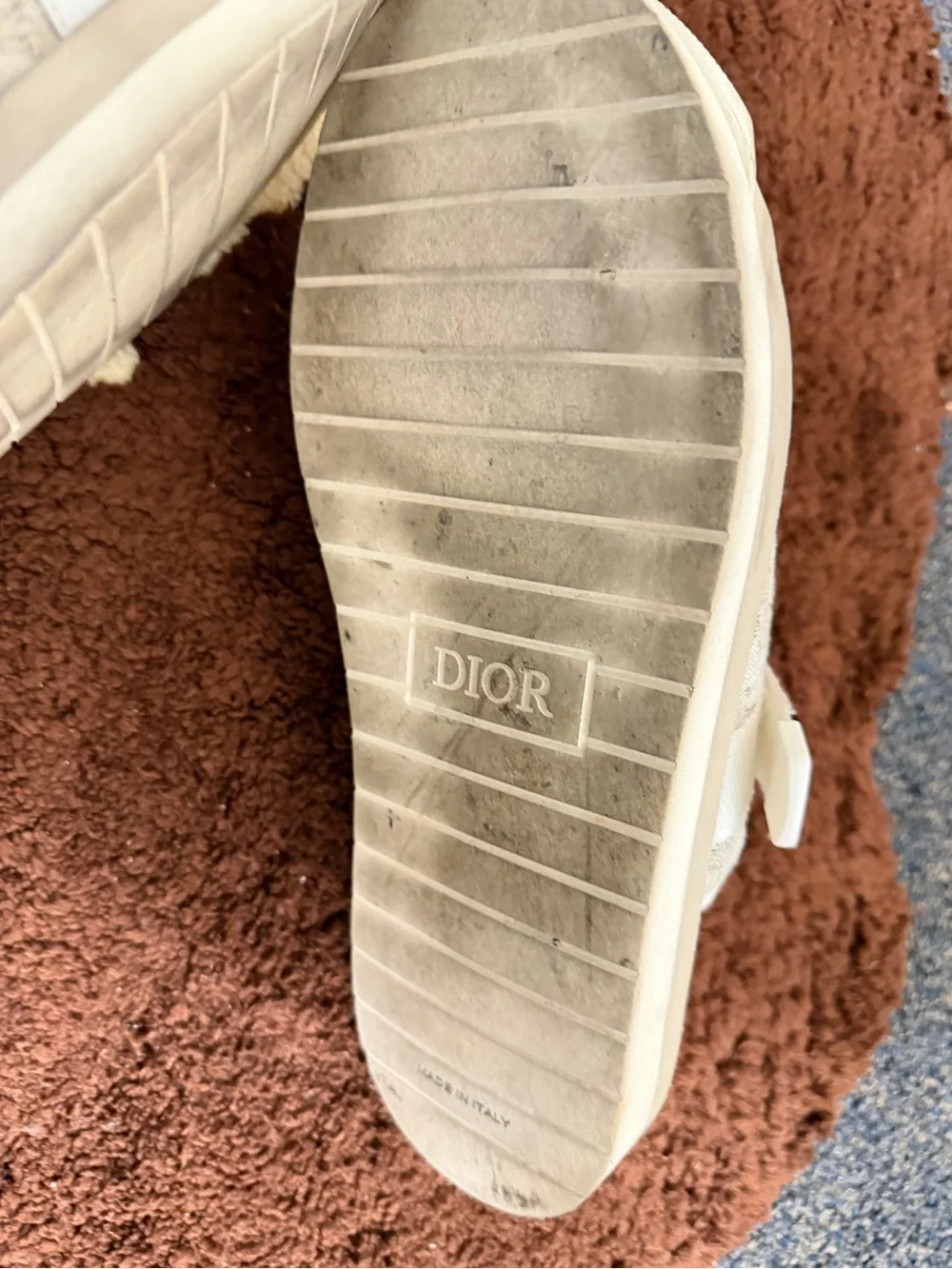 Dior Beige Slide Sandals - Neutral Strap Design